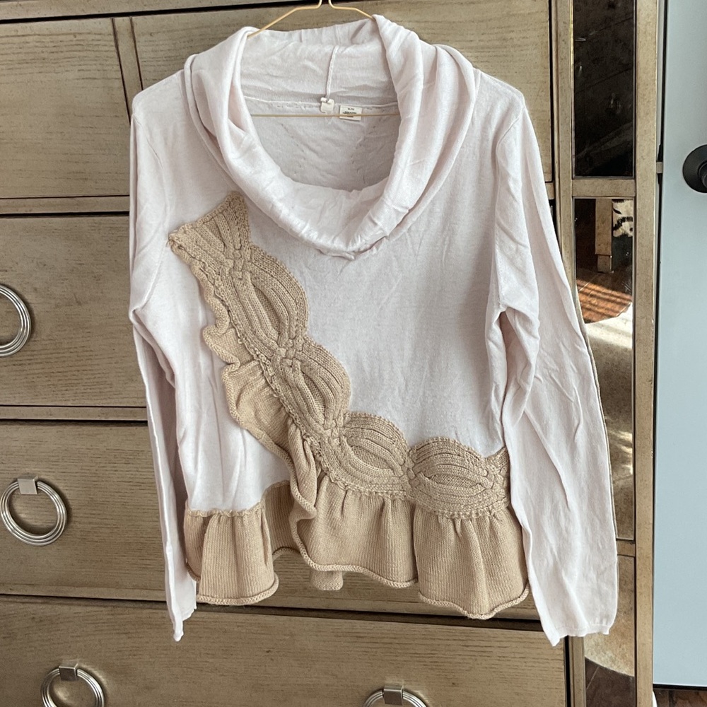 Anthropologie Cream Knit Sweater